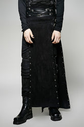 Schwarze Metallschnalle PU-Lederschnalle zum Schnüren Steampunk-Rock für Herren